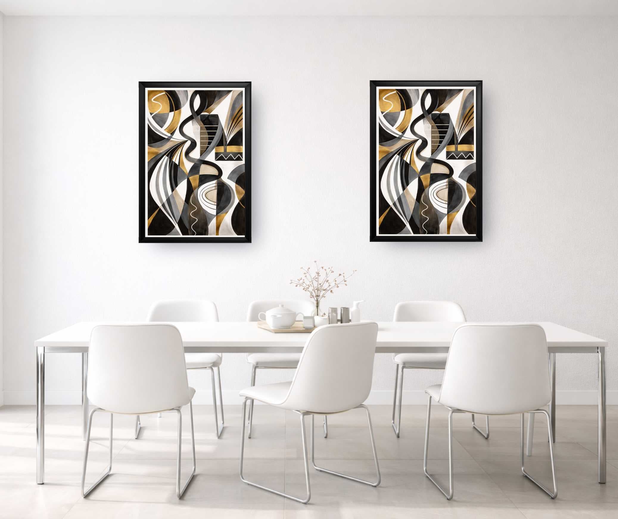 Featured room mockup with artwork on wall