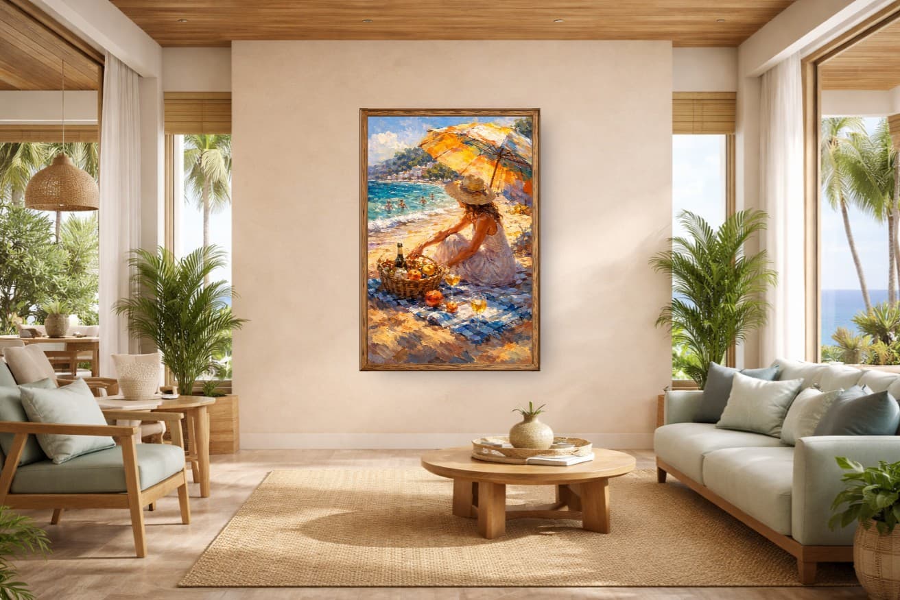 Secondary realistic room mockup