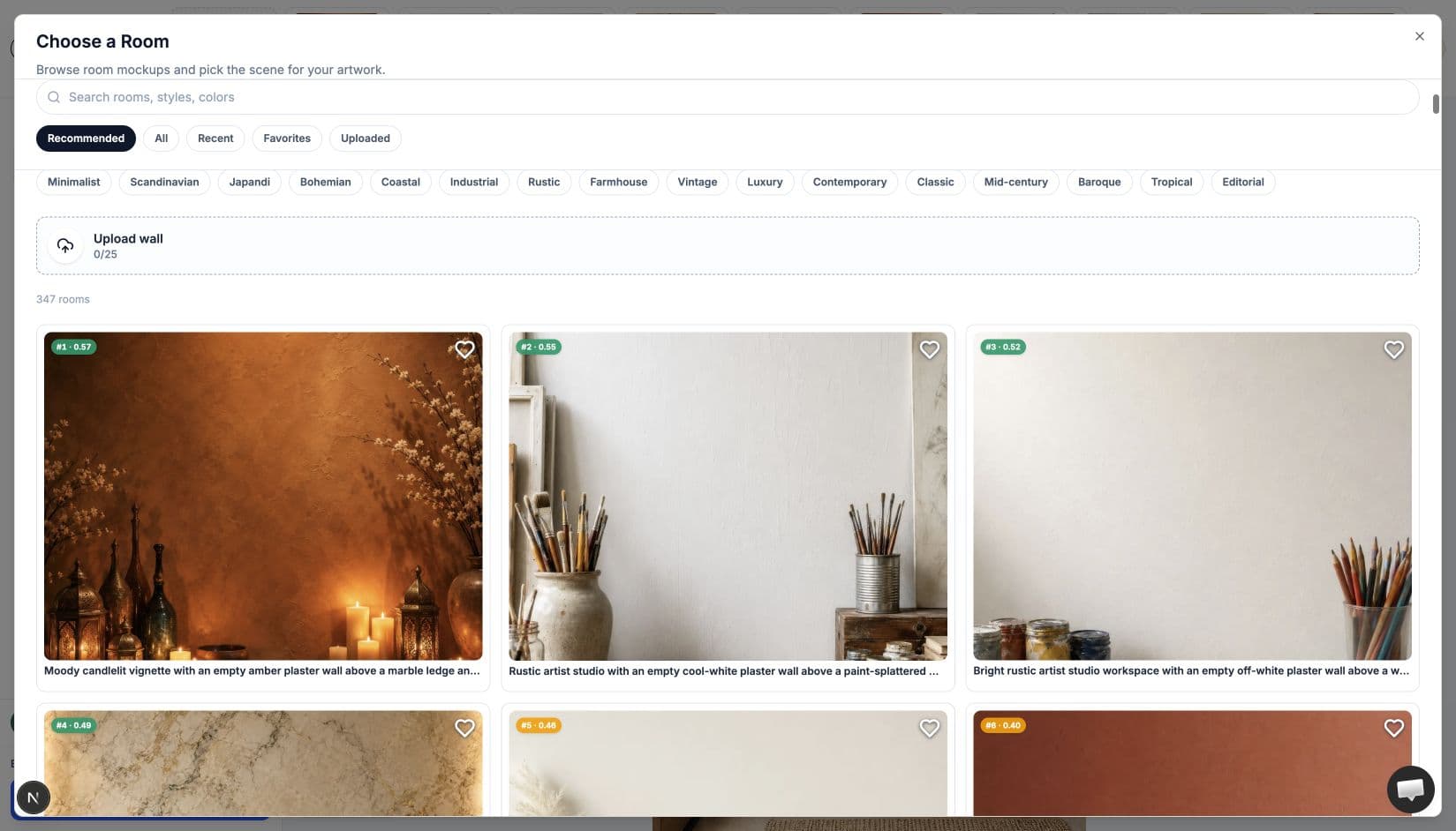 How WallMockup Recommends Rooms for Your Artwork