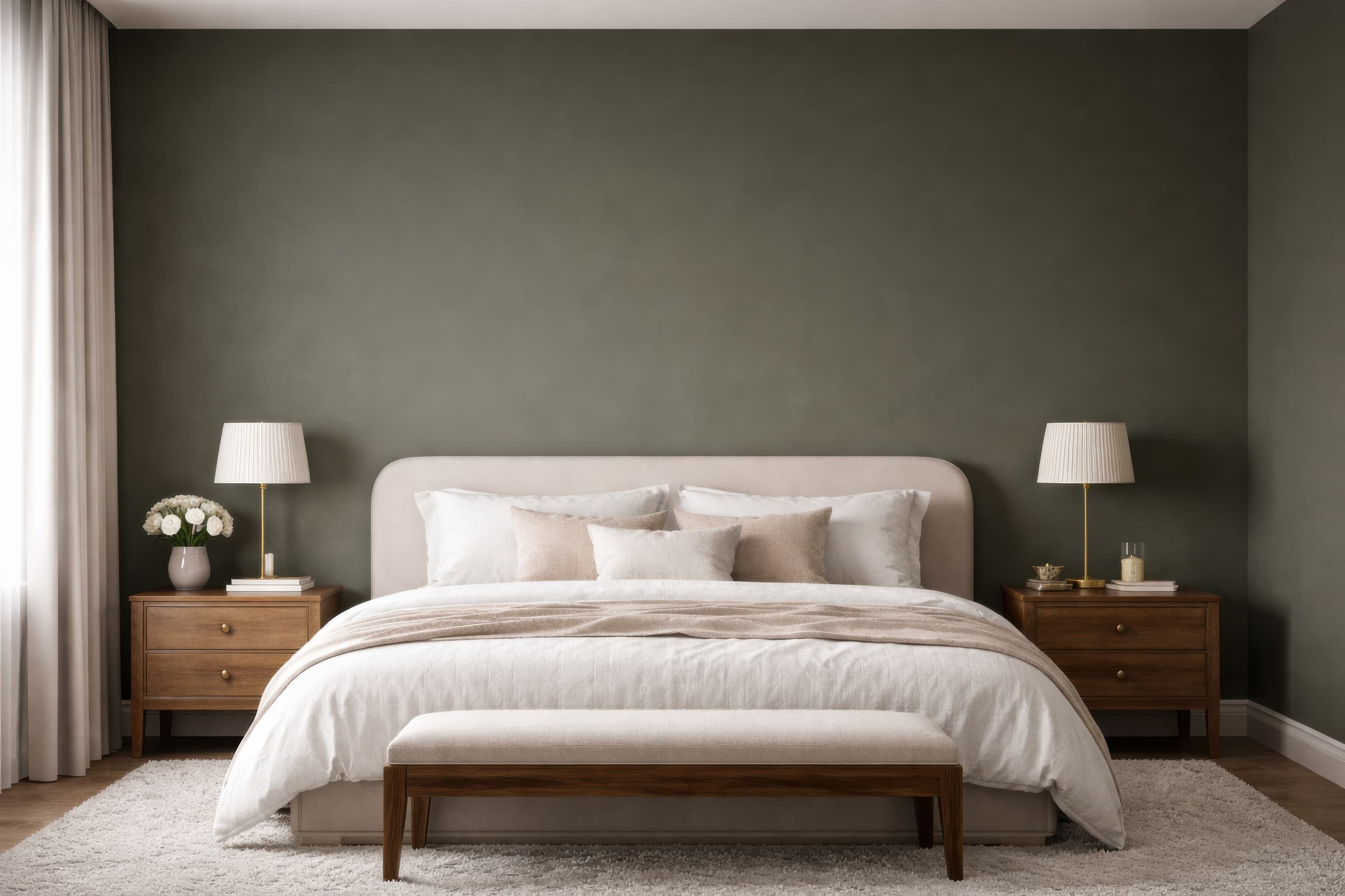 Deep Olive Editorial Bedroom, ranked 11 among bedroom mockups