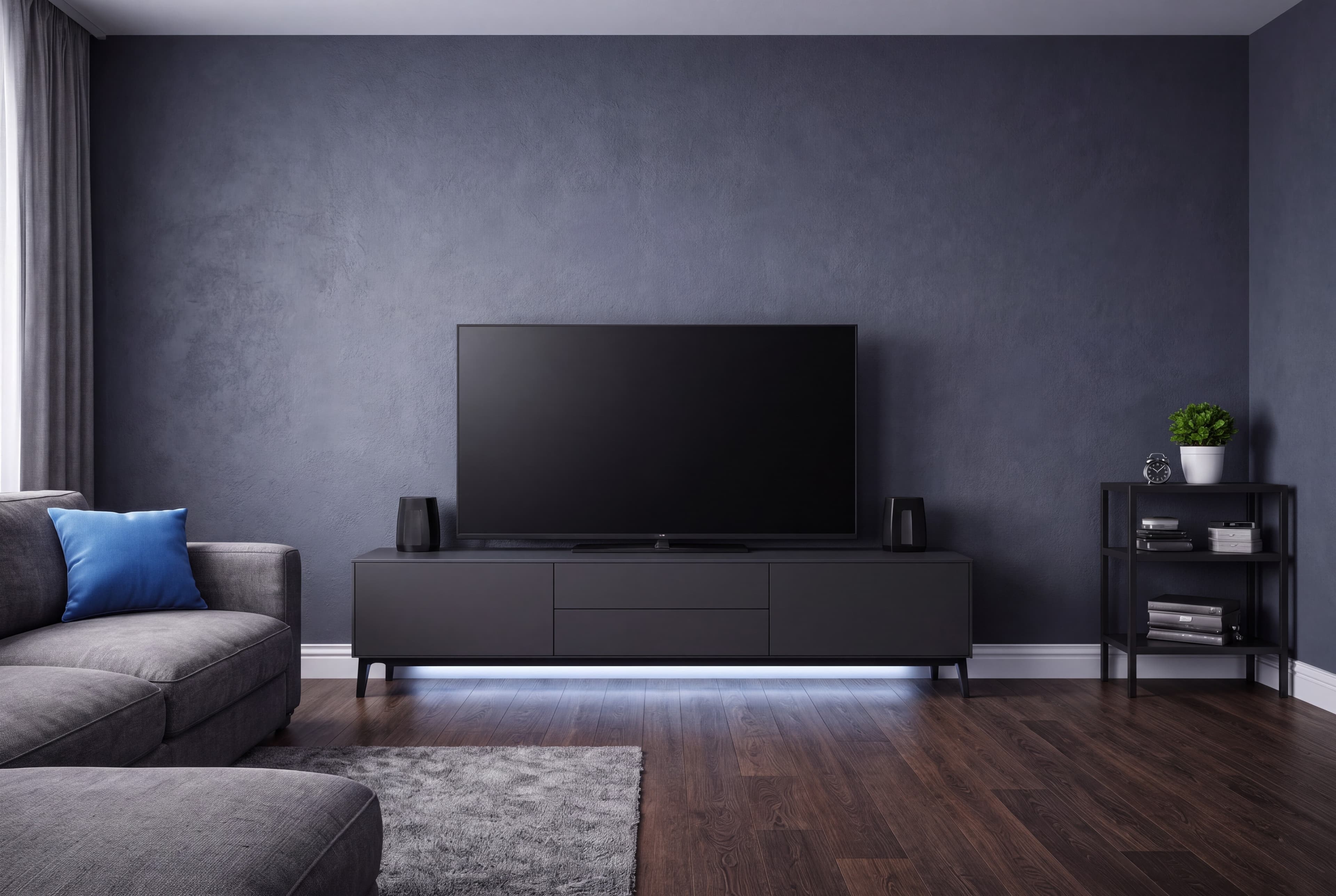 Game Room with Blue Walls, ranked 15 among man cave mockups