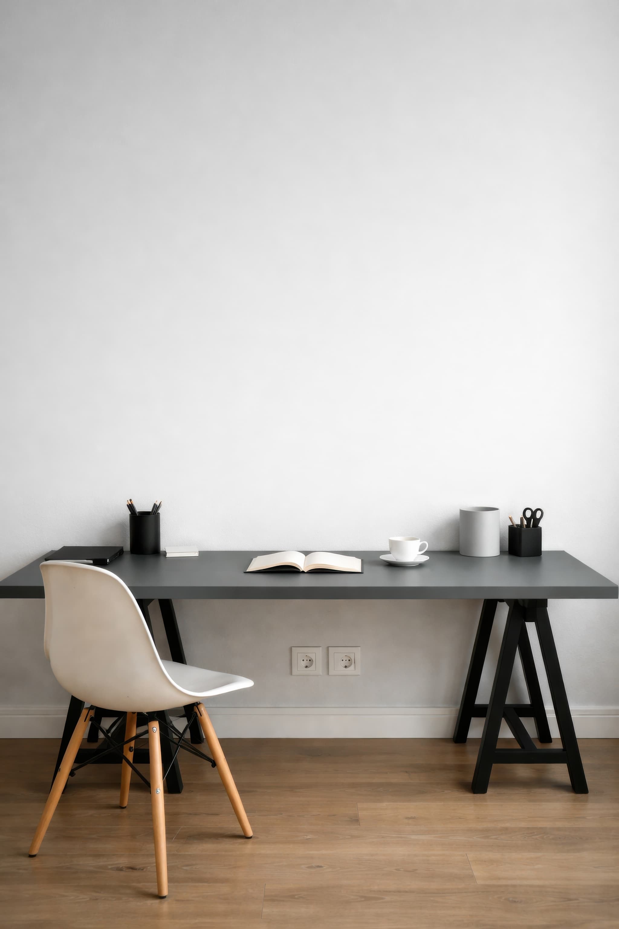 Minimalist home office setup, ranked 2 among office mockups