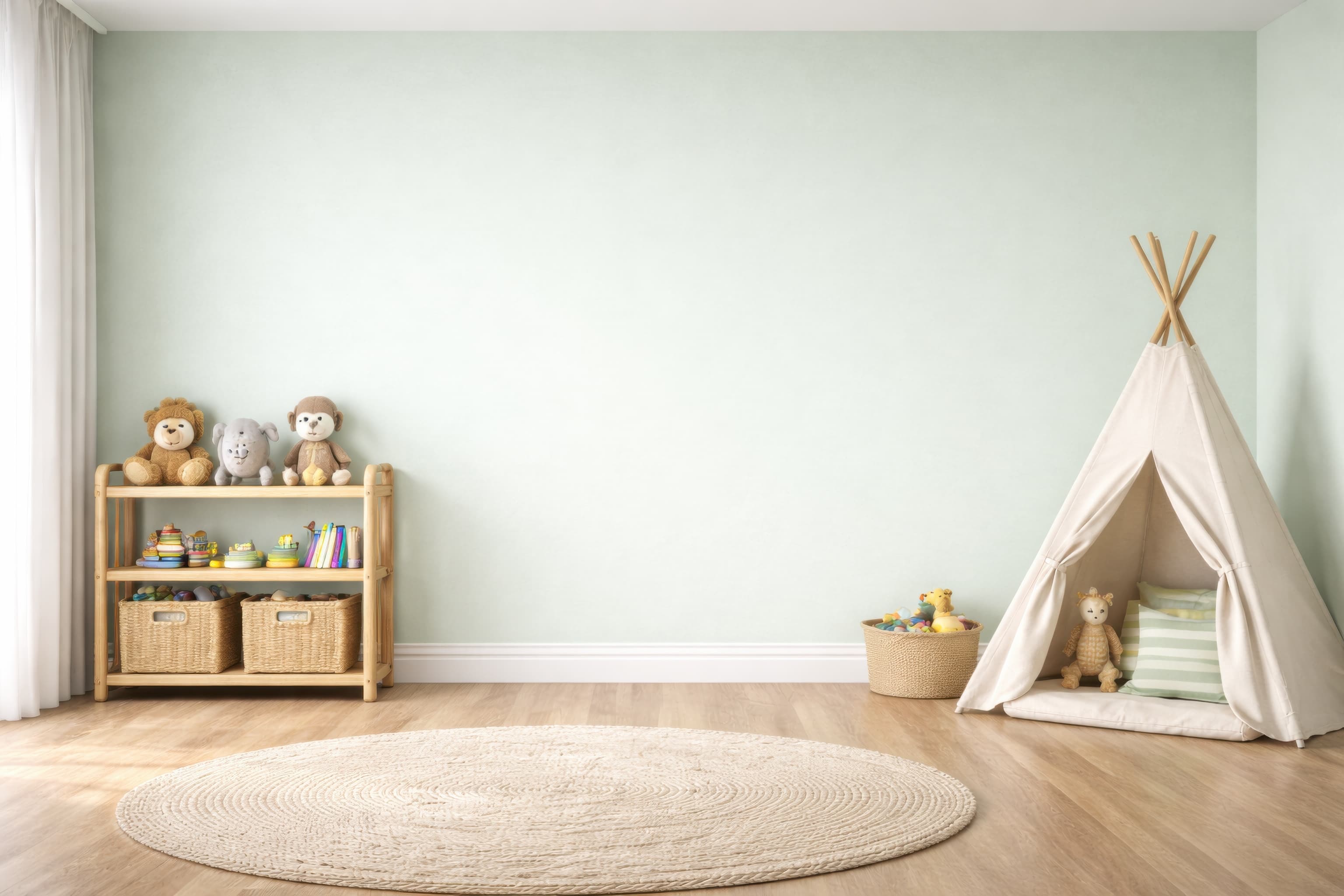 Kids Room with Mint Walls, ranked 13 among nursery mockups