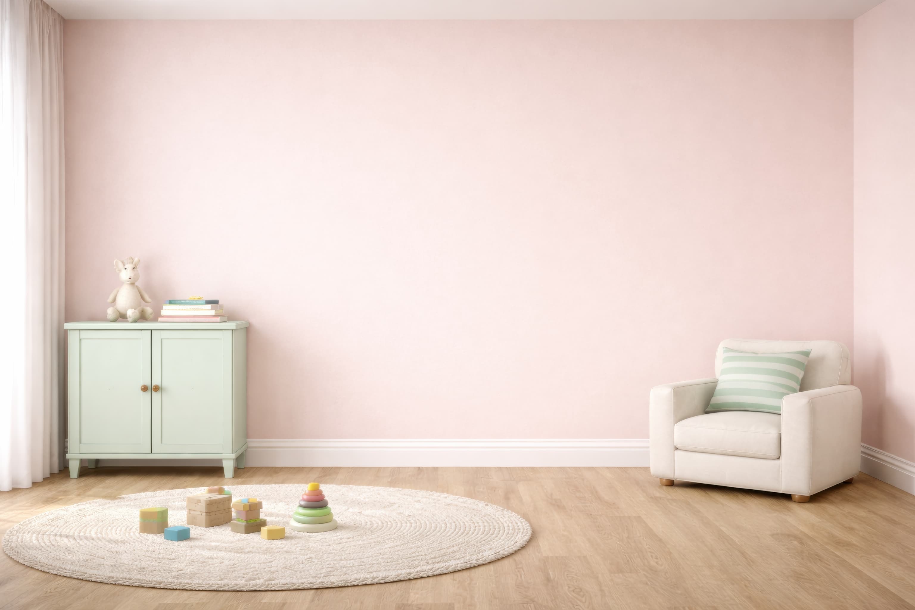 Kids Room with Pink Walls, ranked 8 among nursery mockups