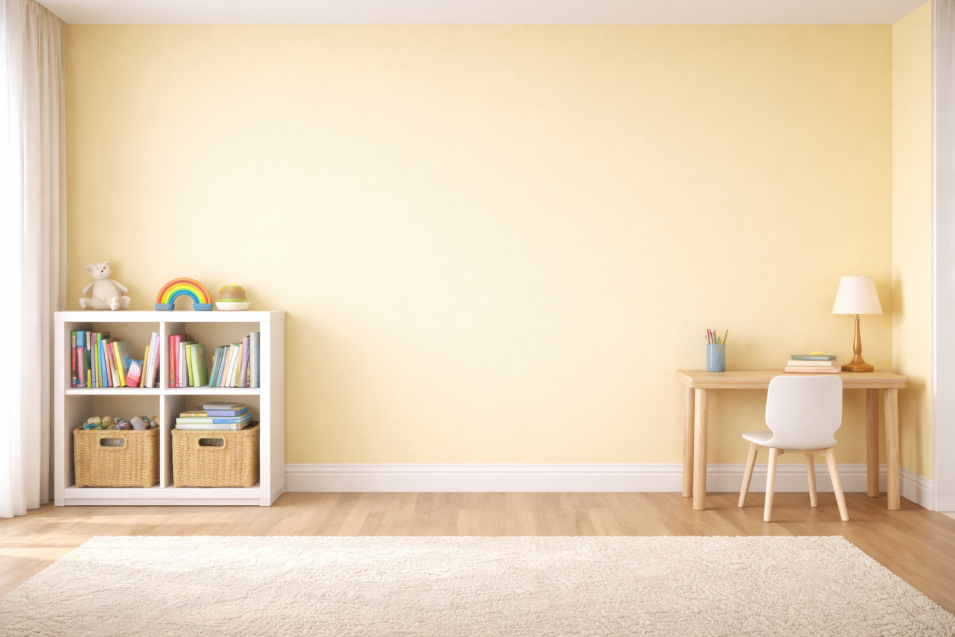 Kids Room with Yellow Walls, ranked 4 among nursery mockups