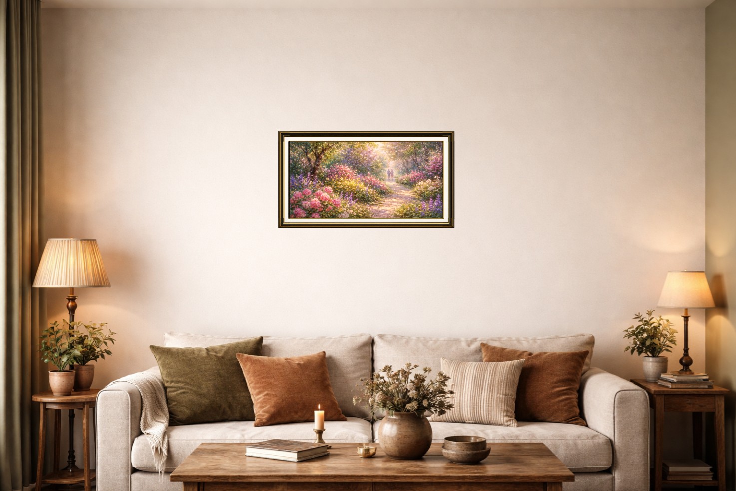 Mockup affiche généré par WallMockup — poster placé dans une pièce réaliste à taille réelle